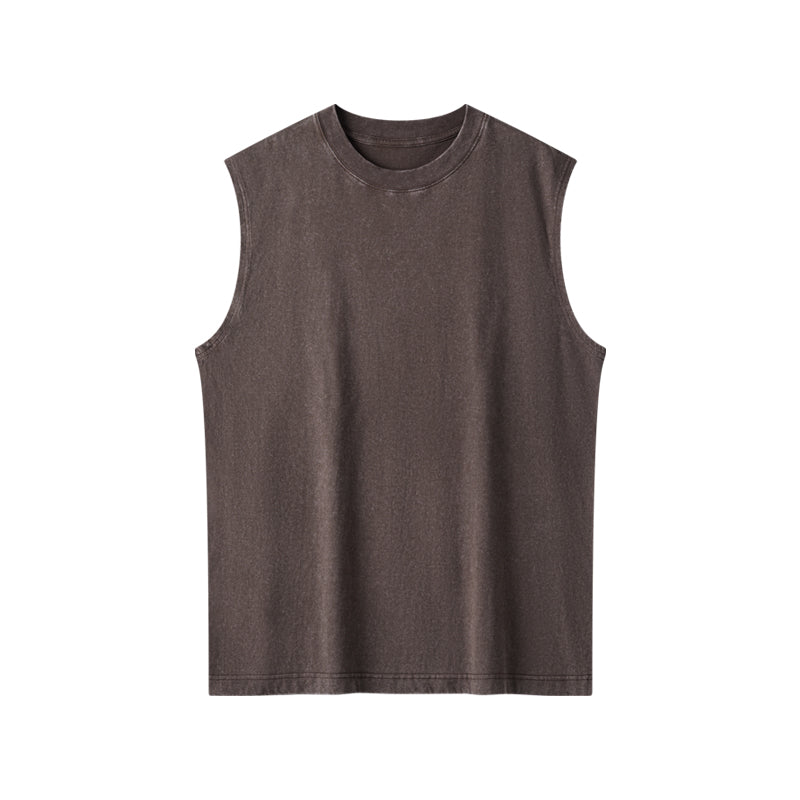 Washed distressed vest  29T